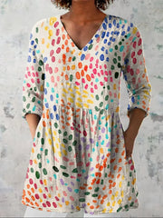 Hannah | Weiches Aquarell-Top mit Punktmuster