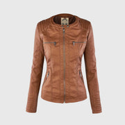 Versatile Feminine Leather Jacket