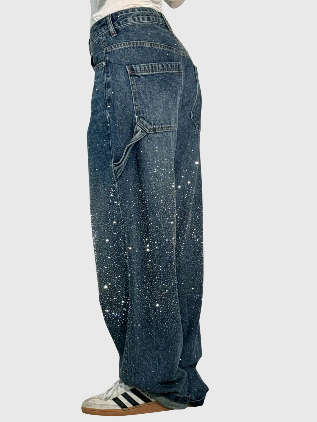 Bethany | Relaxed Diamond-Print Trousers
