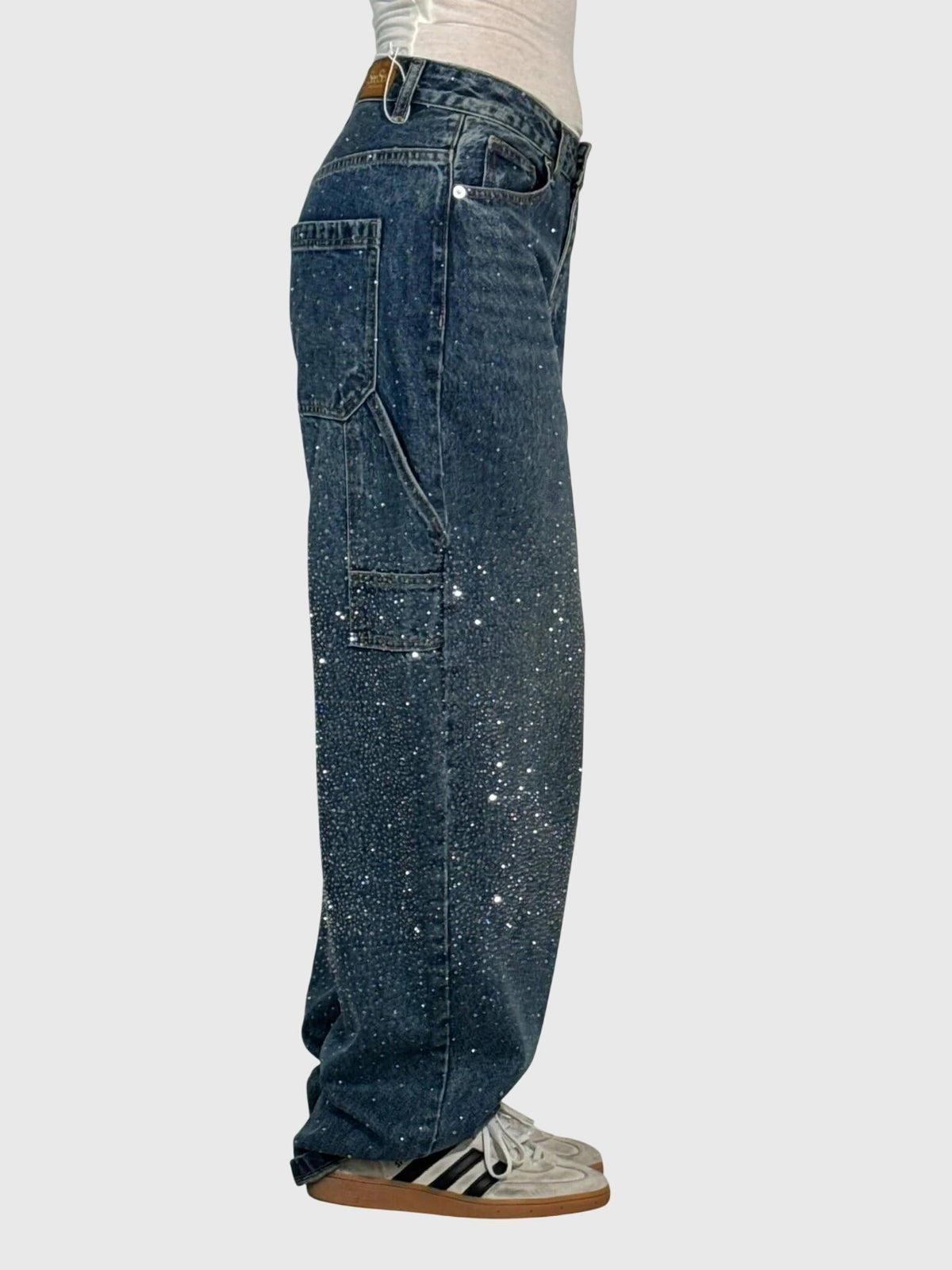 Bethany | Relaxed Diamond-Print Trousers