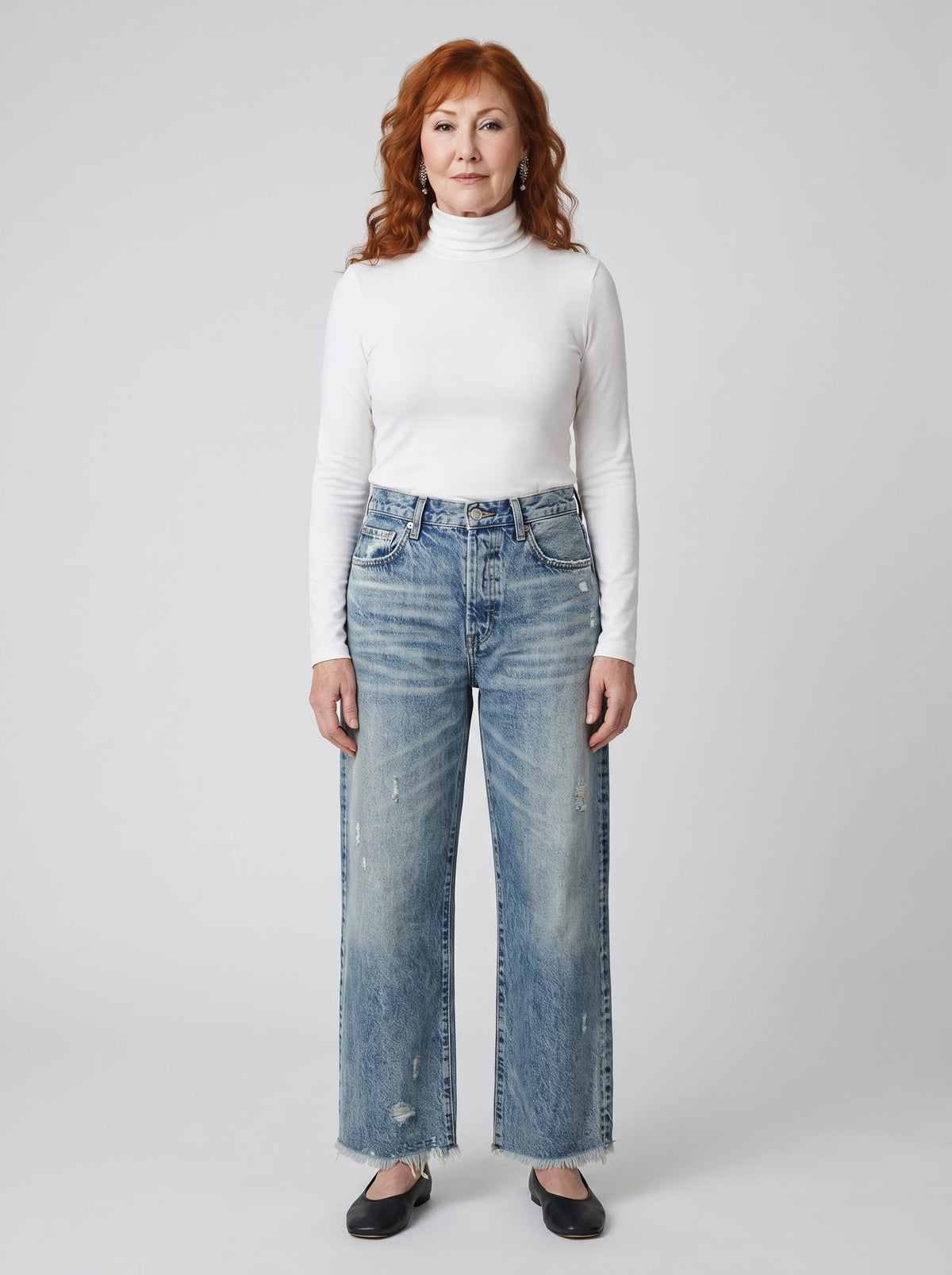 AILÍS | Retro Cropped Straight Jeans
