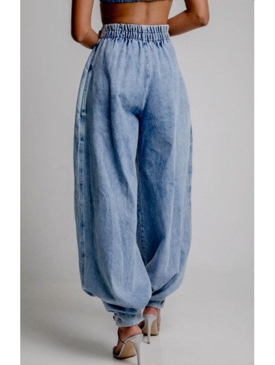 Reagan | Buttoned High-Waist Balloon Jeans