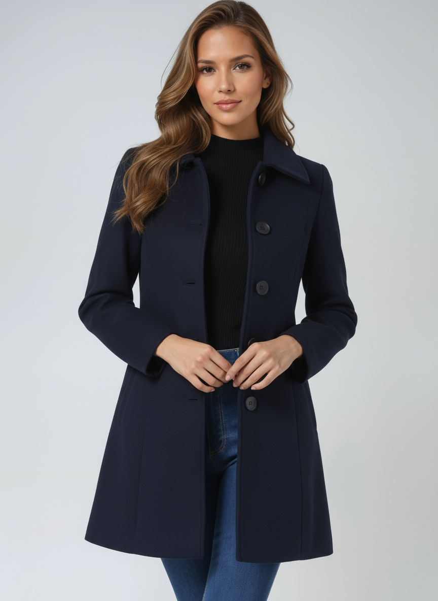 Bella | Single-Breasted Flared Trench Coat