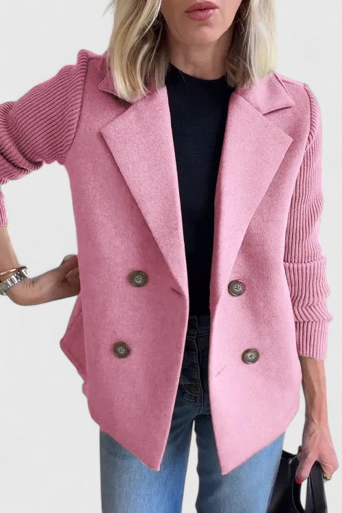 Jasmine | Contrast Sleeve Tailored Blazer