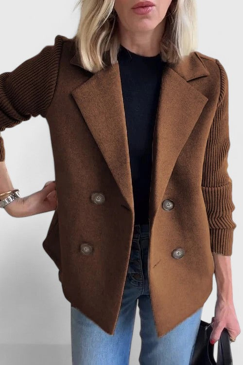 Jasmine | Contrast Sleeve Tailored Blazer
