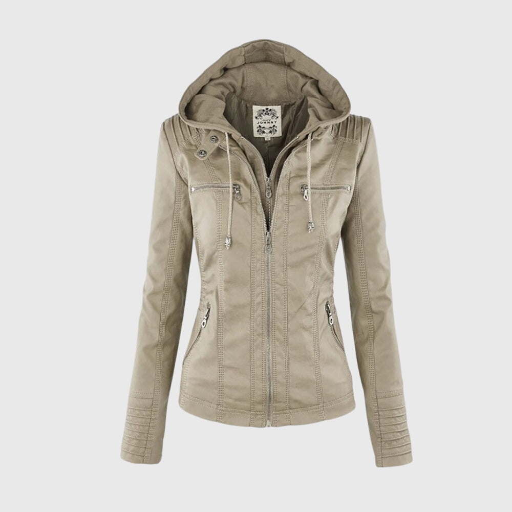 Versatile Feminine Leather Jacket
