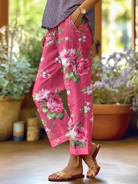 Roseanne | Boho Floral Print Pants